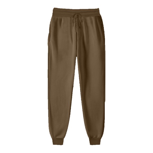 Mrat Pantalon de Survêtement en Molleton Femmes Joggers Pantalon de Survêtement Tenue d'Intérieur Femmes Pantalon de Survêtement Taille Haute avec Poches Pantalon à Cordon Femmes Pantalon Grande Taille P-168 Café m