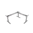 thumbnail image 4 of EFFYDESK Executive L-Shaped Height Adjustable Home Office Computer Standing Desk with Cable Management Tray (71"×71") Oak White on Grey Frame, 4 of 5