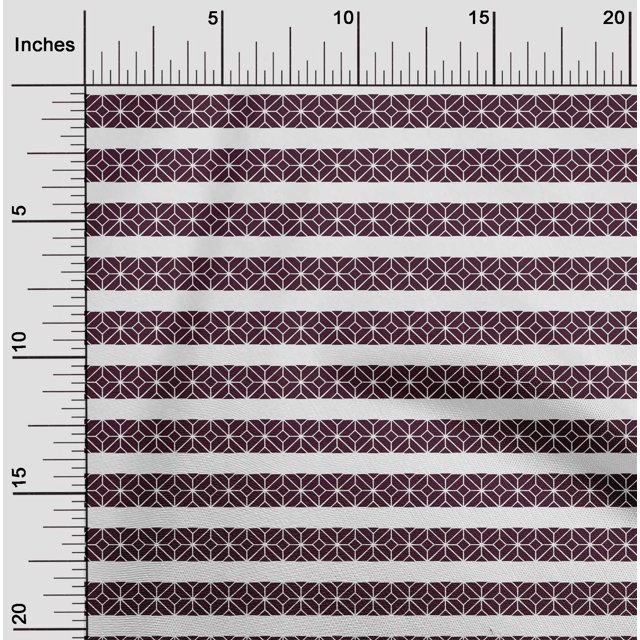 oneOone Polyester Lycra Wine Fabric Diamond Geometric Sewing Craft Projects Fabric Prints By Yard 56 Inch Wide