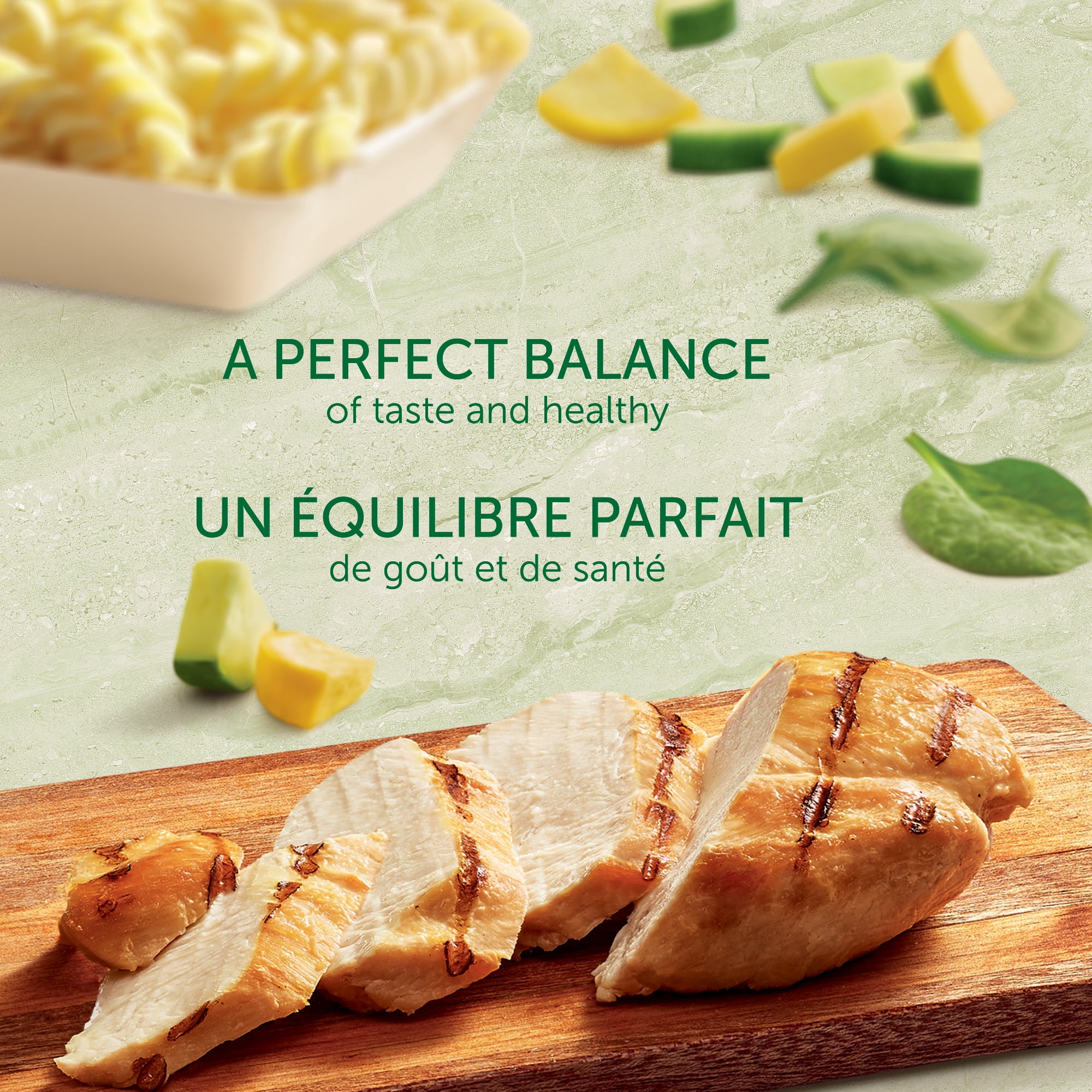 Healthy Choice Repas surgelé Délices Vapeur Poulet grillé au pesto avec poitrine de poulet, pâtes, zucchini et sauce au pesto, sans arômes artificiels, sans agents de conservation Repas surgelé, 301g