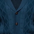 thumbnail image 3 of CEHVOM Men's Sweater Cardigan Solid Color Lapel Long-Sleeved Knitted Jacket, 3 of 3