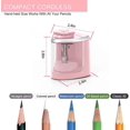 thumbnail image 3 of 1-Piece Electric Pencil Sharpener — Designed for Children: Features a Sharp Blade for Rapid Sharpening; Suitable for No. 2 Pencils, Schools, Classrooms, Offices, and Home Use.,Blue, 3 of 7
