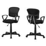 Monarch Specialties Office Chair, Adjustable Height, Swivel, Ergonomic, Armrests, Computer Desk, Work, Juvenile, Metal, Mesh, Black, Contemporary, Modern
