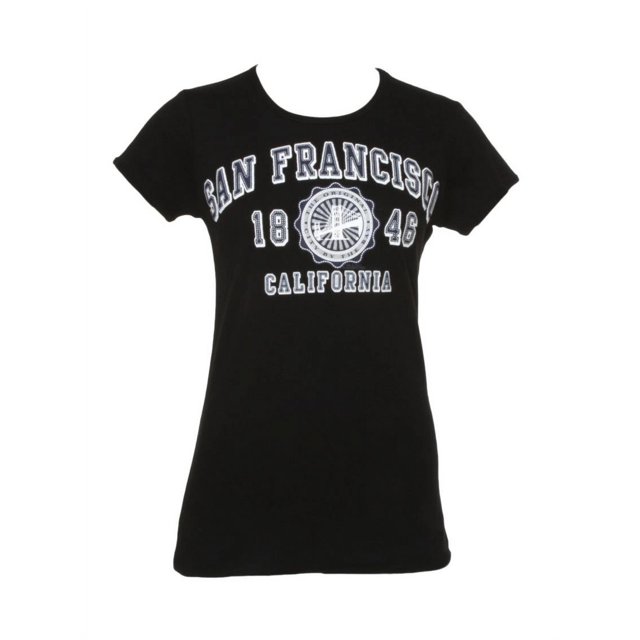 Cali T-Shirt à Manches Courtes pour Femmes Pride - San Francisco 1846 - Noir 2X-Grand