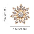 thumbnail image 4 of 2 Pieces Hairpin Headdress Flat Back Non-perforated Design Shiny Rhinestones Beautiful Pearl Flower Buckle for Dancing Party Type 6, 4 of 7