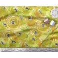 thumbnail image 2 of Soimoi Green Silk Fabric Flower Watercolor Decor Fabric Printed BTY 42 Inch Wide, 2 of 3