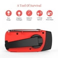 thumbnail image 2 of Dynamo à Manivelle Solaire AM/FM/NOAA Radio Météo Camping Trousse de Survie Charge Mise à Niveau d'Urgence 2000 mAh Rouge, 2 of 5