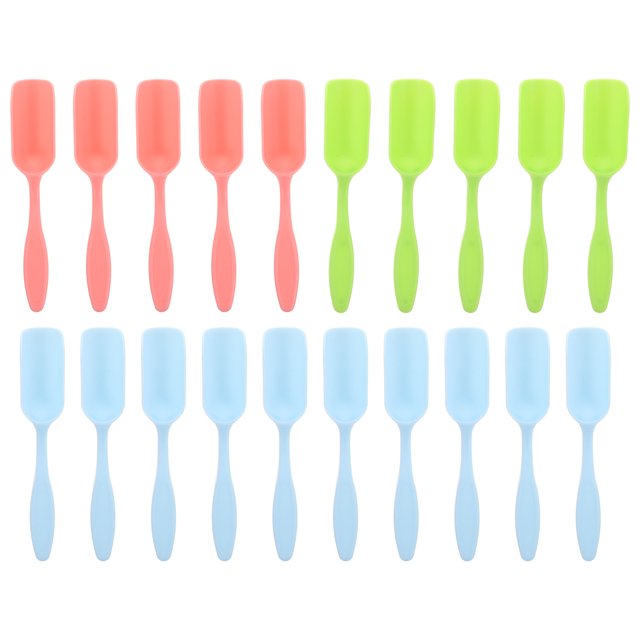 20pcs Portable Soil Scoop Plastic Spatula Planting Shovel Planting Digger Flowers Tools for Garden (Random Color)
