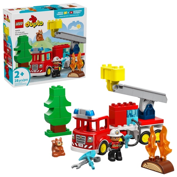 LEGO DUPLO Ma Ville Le Camion de Pompiers avec un Boyau et un Pompier 10473