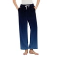 thumbnail image 2 of Pisexur Pantalon de Pyjama pour Femmes Doux Confortable Bas de Détente et de Nuit pour Femmes Bleu Marine #02,S, 2 of 8