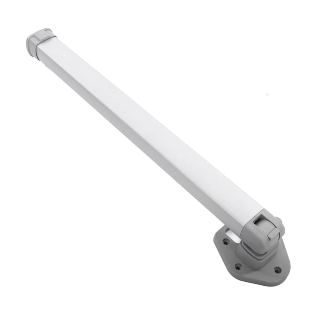 Support de Table pour VR, Pied de Table Réglable Pliable Détachable Télescopique 510-760 mm en Alliage d'Aluminium et ABS. le Pied Présente une Finition Argentée Élégante avec un design Pliable et Détachable, Soutenu par une base Robuste avec des Trous Pré-Percés pour un Montage Sécurisé. Il Offre une Plage de Hauteur de 510 mm (20 Pouces) à 760 mm (30 Pouces) avec un Bouton de Réglage en Continu pour une Personnalisation Précise. Convient pour une Utilisation dans les VR, yachts, Bateaux, Terrasses à la Maison, Terrasses et Ateliers. l'Ensemble Comprend