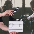 thumbnail image 1 of Compact Size Acrylic Clapboard Dry Erase TV Film Movie Director Cut Action Scene Clapper Board Slate, 1 of 7