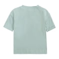 thumbnail image 3 of BYHONG T-Shirts Basiques à Manches Courtes pour Enfants Garçons Filles, Vert 100, 3 of 6