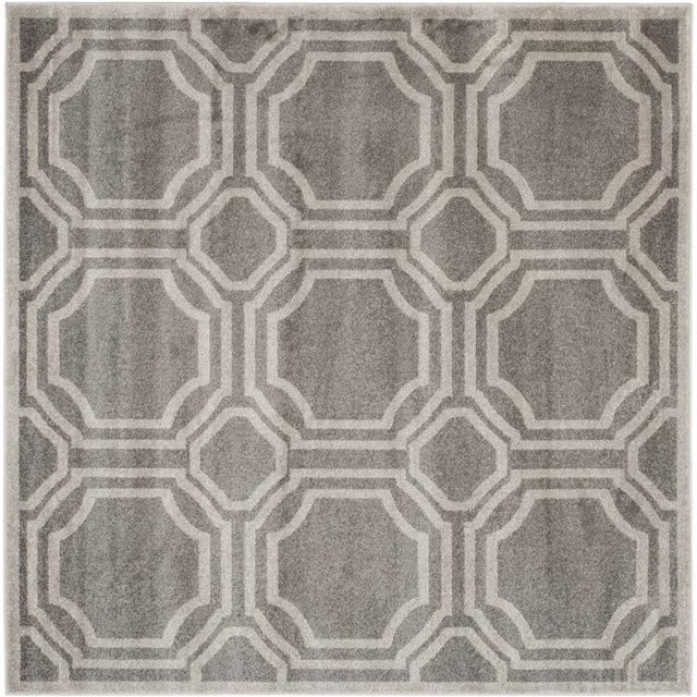 Safavieh Tapis Intérieur Extérieur Amherst Gris - Carré 7 Pieds