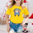 thumbnail image 2 of TZEWGL Tees For Child Cartoon Printed Round Neck Short Petal Sleeved Clothing For Infnants size 3-4T, 2 of 4