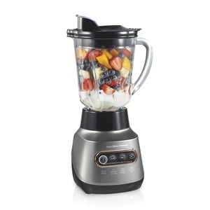 Hamilton Beach Wave Crusher Blender with Stainless Steel Blades, 40 oz Glass Jar and 20 oz Travel Jar, 800 Watts, Model 58181