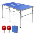 thumbnail image 1 of Costway Table de Tennis de Table Portable 60 Pieds' Ping-Pong Pliant avec Accessoires Jeu Intérieur, 1 of 10