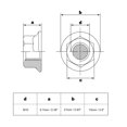 thumbnail image 3 of Unique Bargains M10 Serrated Flange Hex Lock Nuts, 316 Stainless Steel, 2 Pcs, 3 of 3