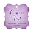 thumbnail image 1 of Darling Souvenir Personalized Paper Hang Tags Custom Text Wedding Party Gift Favor Tags -Stary Mauve Purple-50 Tags, 1 of 1