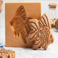 thumbnail image 4 of Oleegame 2PC Cookie Mold DIY Baking Moulds Wooden Cookie Cookie Moulds Embossing Craft Decorative Baking Tools For Christmas Thanksgiving Christmas Kitchen, 4 of 4
