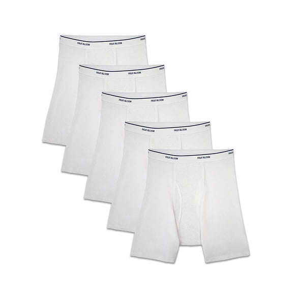Fruit Of The Loom Mens Coolzone Boxer Briefs 5 Pack, M, White