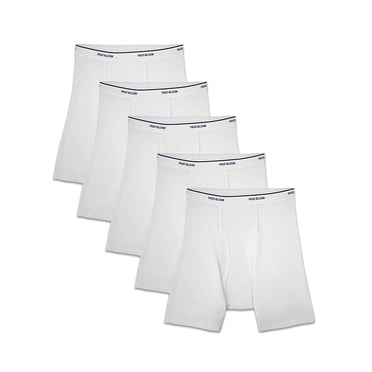 Fruit Of The Loom Mens Coolzone Boxer Briefs 5 Pack, L, White