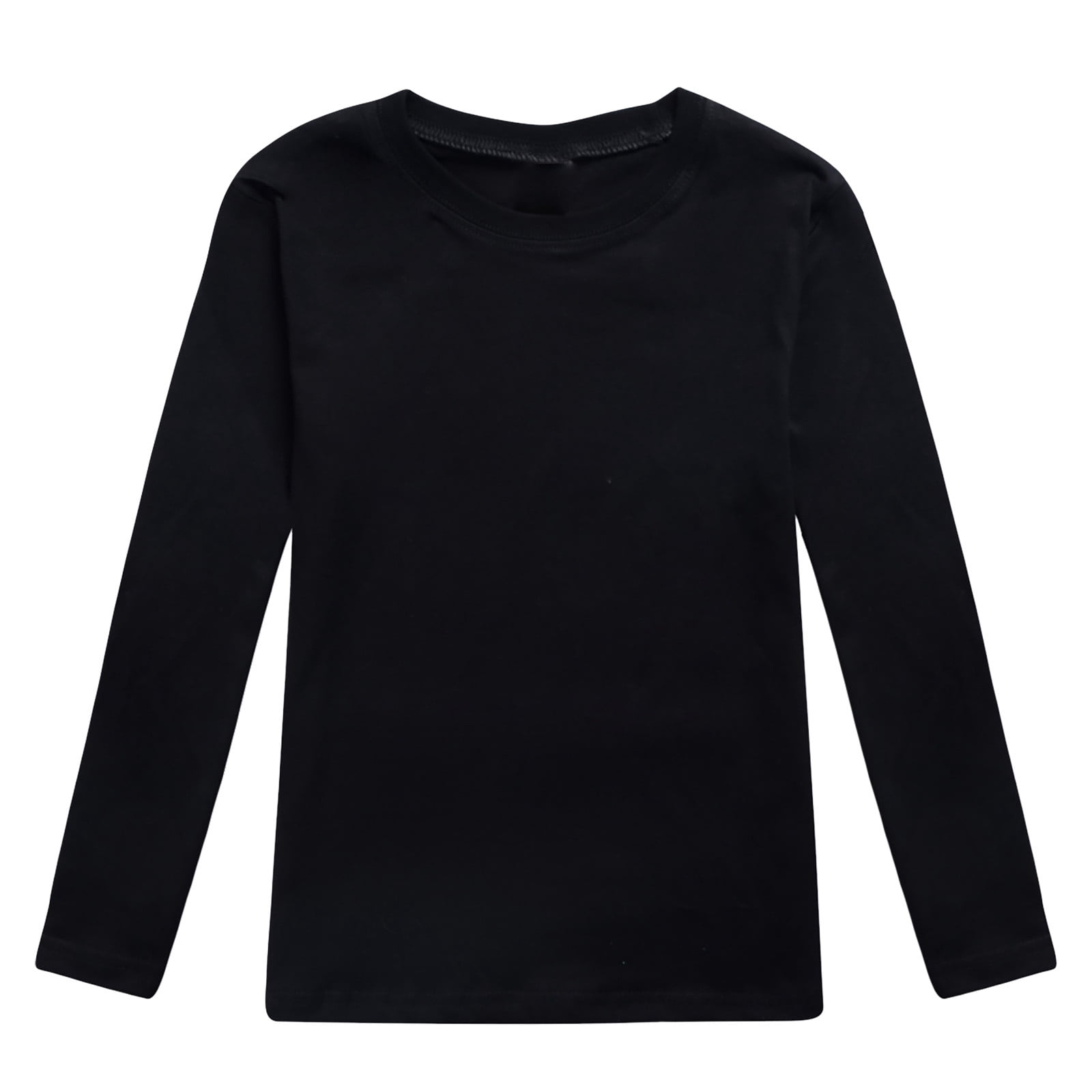 TIEVOSA Garçons Filles Automne Manches Longues T-Shirt Uni à Imprimés Hauts pour 8-9 Ans
