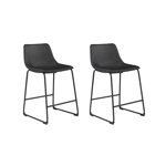Signature Design by Ashley Centiar 24" Counter Height Modern Bucket Barstool Ensemble de 2, noir