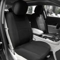 thumbnail image 3 of Unique Bargains 4 Pcs Universal Front Car Seat Cover Kit Flat Cloth Fabric Seat Protector Black, 3 of 8
