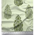 thumbnail image 1 of Soimoi Georgette Viscose Fabric Floral & Paisley Block Decor Fabric Printed Yard 42 Inch Wide, 1 of 3