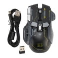 thumbnail image 2 of 3 Mode PC Mouse, Macro Programmable 2.4G Wired  10 Keys Sensitive Gaming Mouse 5 Adjustable DPI with 11 RGB Light for IOS for  White,Yellow,Black, 2 of 7