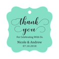 thumbnail image 1 of Darling Souvenir Custom Names Thank You For Celebrating With Us Wedding Hang Tags Personalized Party Tags-Mint Green-100 Tags, 1 of 1