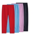 thumbnail image 2 of YUNAFFT Girls Stretchy Soft Leggings 3-12Y 4-Pack Lycra Spandex Pure Color Breathable Base Layer Pants, 2 of 9