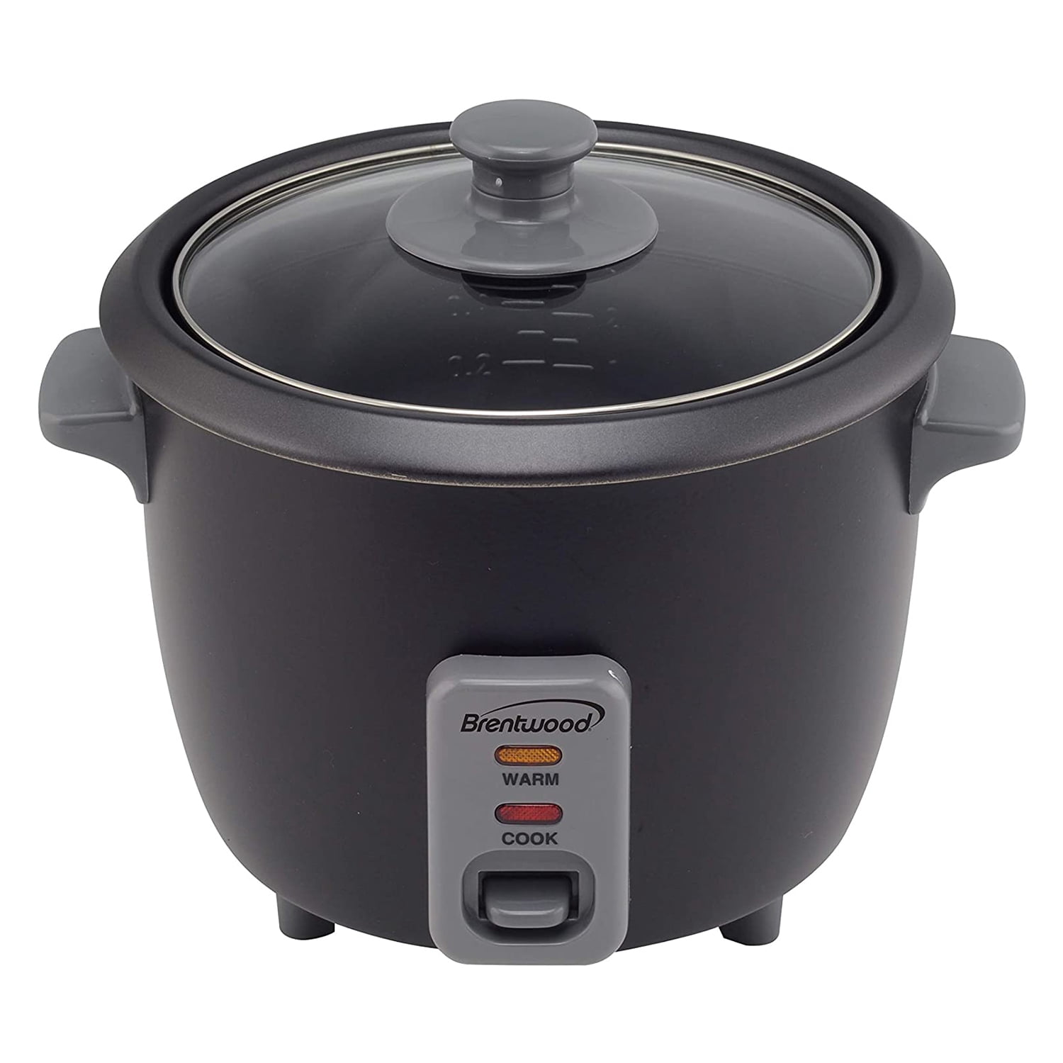 Brentwood TS-700BK 4 Cup Rice Cooker w/ Measuring Cup & Spatula, Black