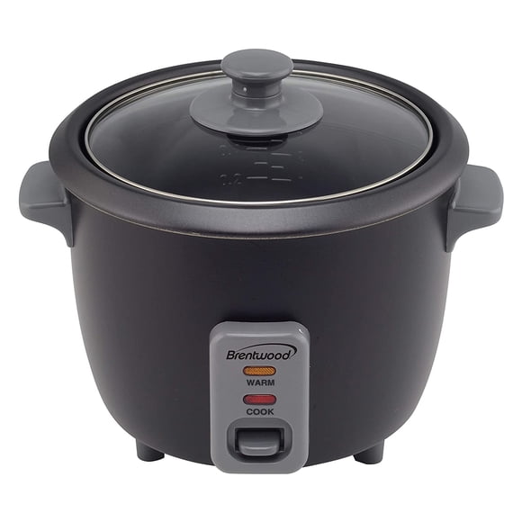 Brentwood TS-700BK 4 Cup Rice Cooker w/ Measuring Cup & Spatula, Black