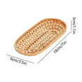 thumbnail image 2 of B Small Wicker Basket Rattan Woven Basket For Storing Bread Fruit Snacks Kitchen Restaurant Outdoor Use Decorative Wood Grain Natural Touch Tray For Keys Wallets Phones, 2 of 7