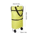 thumbnail image 2 of YOPTOP Chariot de Courses de Supermarché Pliant Sac d'Épicerie sur Roues Sac à Main Réutilisable, Greenflower, 23.4"x15.6"x11.7 Pouces, 2 of 10