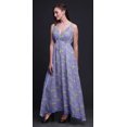 thumbnail image 4 of Bimba Feuilles Femmes Imprimé Sans Manches Longue Maxi à Bretelles Bohème Robe de Plage-Grand, 4 of 5