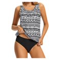 thumbnail image 1 of Women Tankini Swimsuit Tummy Control Top With Shorts Two Piece Bathing Suit, 1 of 6