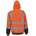 thumbnail image 4 of VEKDONE Safety Reflective Tops for Men High Visibility Work Reflective Construction Hooded Sweatshirts Waterproof Drawstring Hoodie with Pocket, 4 of 6