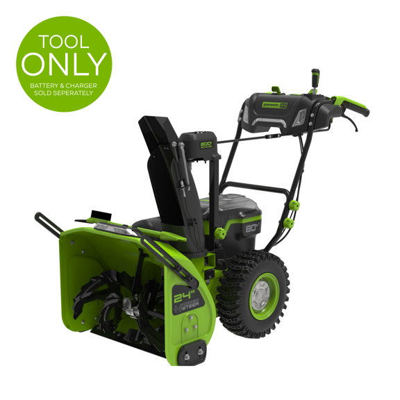 Greenworks 80 V 24 Po Souffleuse à Neige à Deux Niveaux (Outil Seulement)