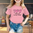 thumbnail image 2 of LUOGENLI T-Shirt pour Filles Enfants Mode Décontractée Imprimé Col Rond Ample Manche Courte T-Shirt Haut Maxi Hauts Ensembles Filles Tenue 2 Pcs Boho 10-11 Ans, 2 of 4