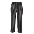 thumbnail image 4 of WEIYLL Mens Pants Suitable Kitchen Work Loose Fit Stripe Print Casual White Trousers Size M, 4 of 4