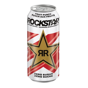 Rockstar Pure Zero Fruit Punch Energy Drink 473 mL, Can