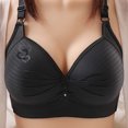 thumbnail image 2 of VEKDONE Woman's Printing Gathered Together Large Size Daily Bra Underwear No Rims Black M, 2 of 4
