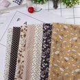 thumbnail image 4 of 7pcs 50*50cm Cotton Fabric DIY Assorted Squares Pre Cut Bedding Kit Quarters Bundle (Brown), 4 of 5