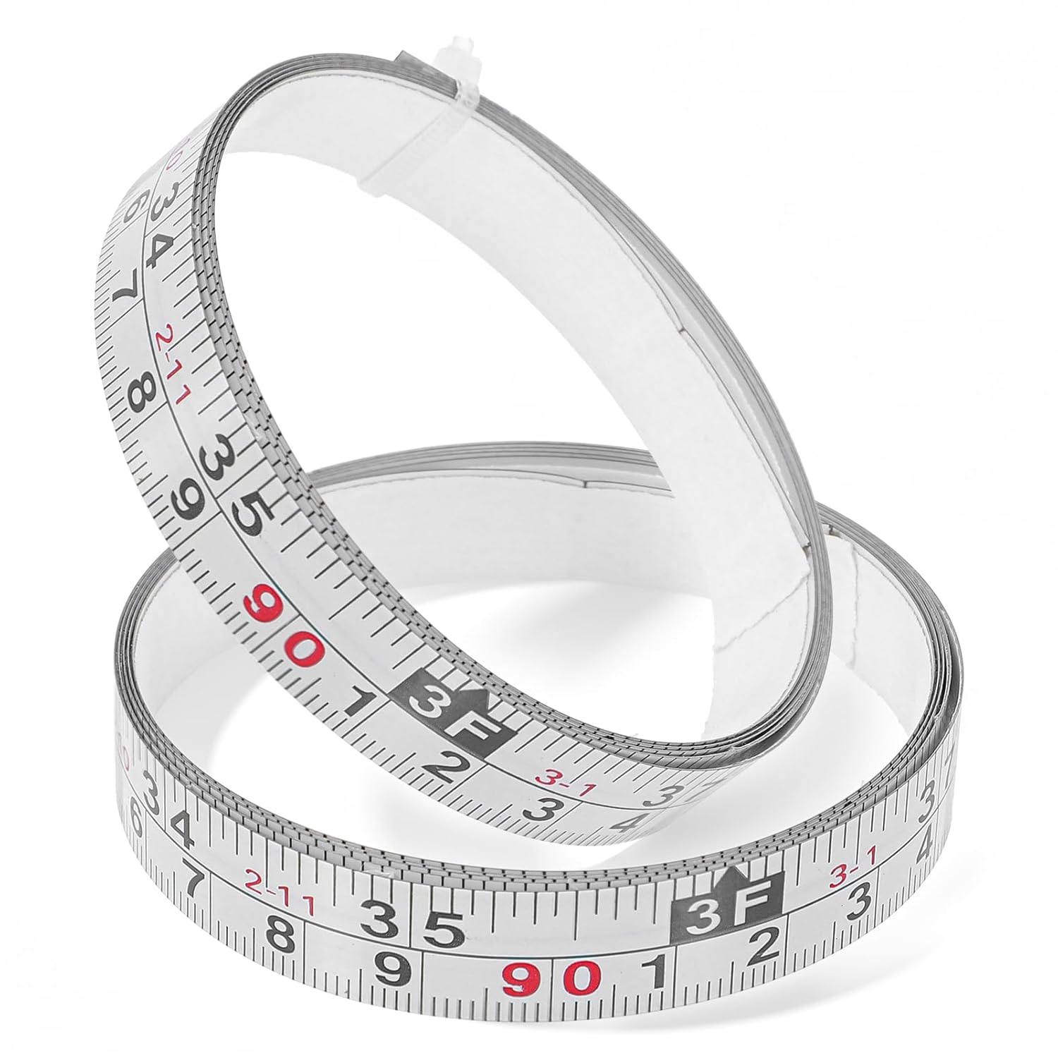 2 Pack Adhesive Measuring Tape 39 Inch Ruler Tapes Peel and Stick On Tape Measure Sticker Imperial & Metric Scales Left-Right Reading Ruler for Woodworking Drafting Table Saw Measuring