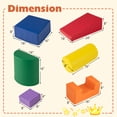 thumbnail image 3 of Gymax 6 PCS Kids Climber Play Set Indoor Foam Climb & Crawl Activity Blocks w/ Cover, 3 of 10