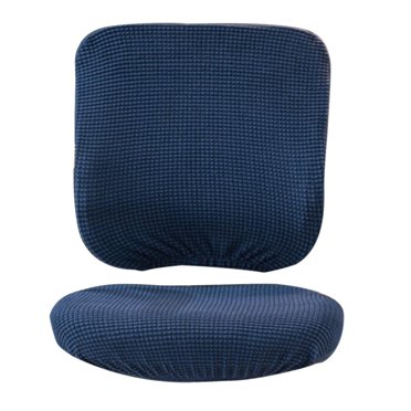 Housse de Protection Amovible Extensible Douce pour Chaise de Bureau Ordinateur Bleu Foncé