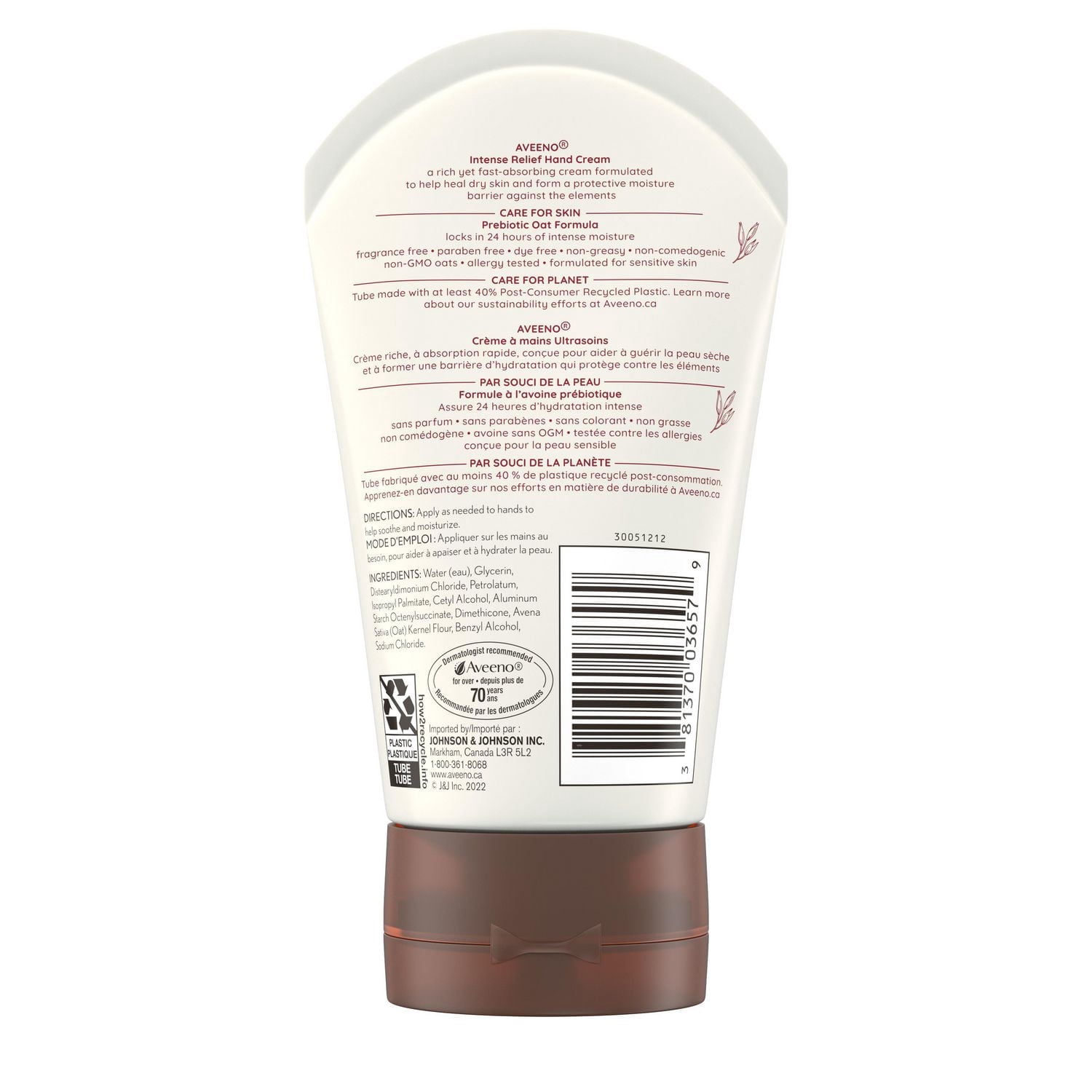 Aveeno Intense Relief Hand Cream, Very Dry Skin, Moisturizer, Paraben Free, Sensitive Skin, Non-Greasy